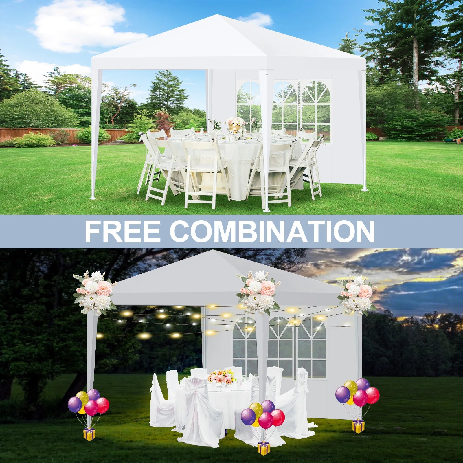 Party Tent Outdoor Canopy Tent with Removable Sidewalls