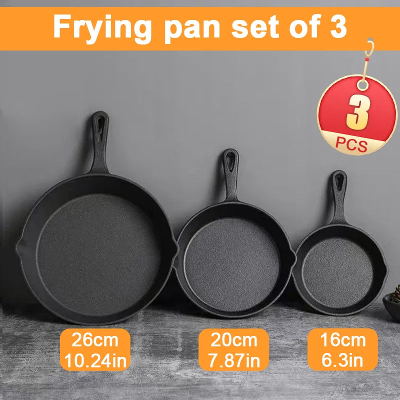 "3-piece cast iron cookware set