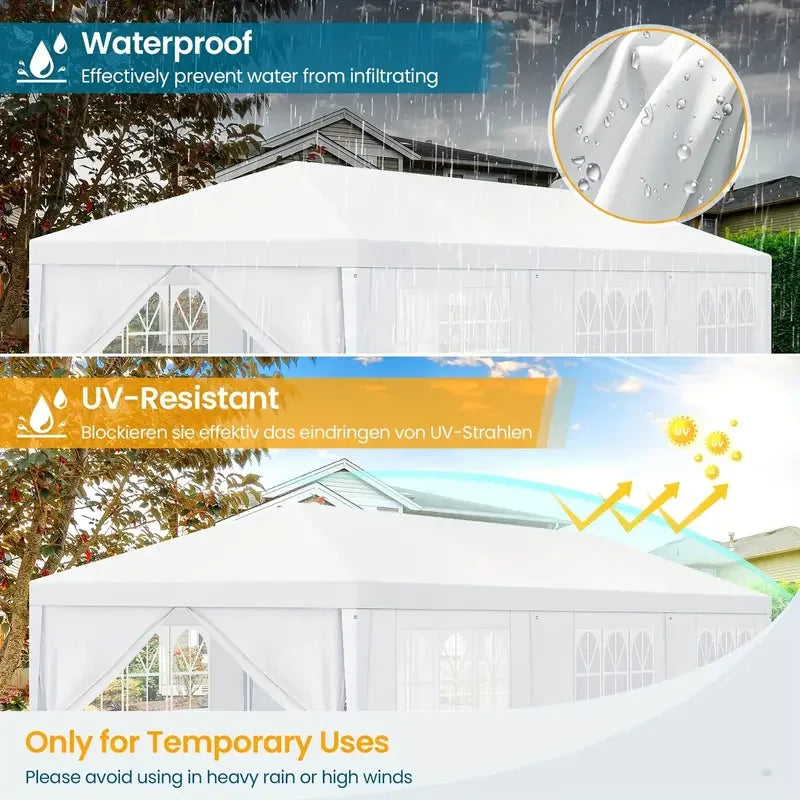 Party Tent Outdoor Canopy Tent with Removable Sidewalls