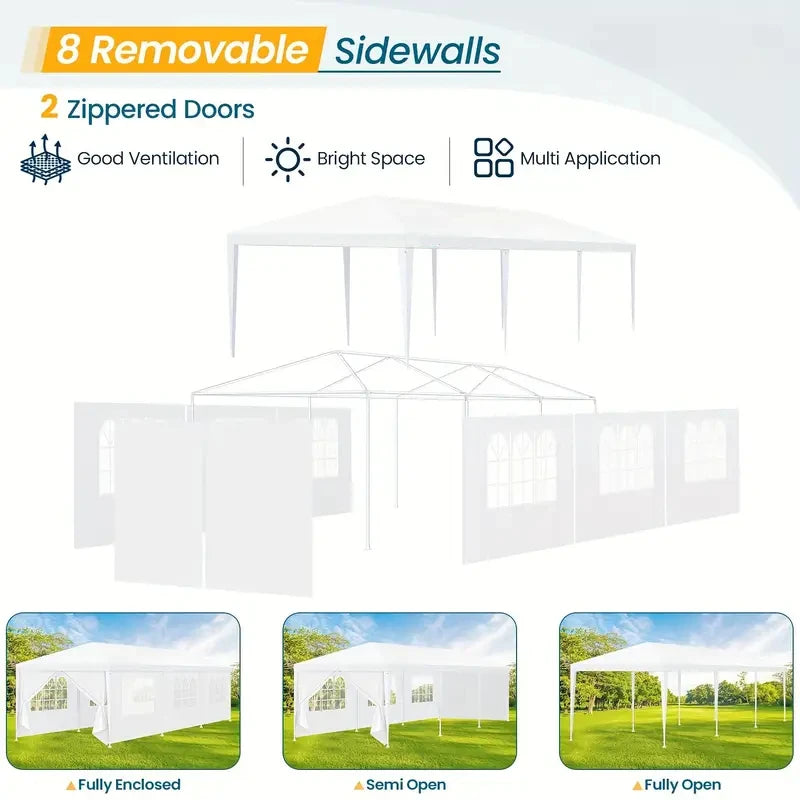 Party Tent Outdoor Canopy Tent with Removable Sidewalls