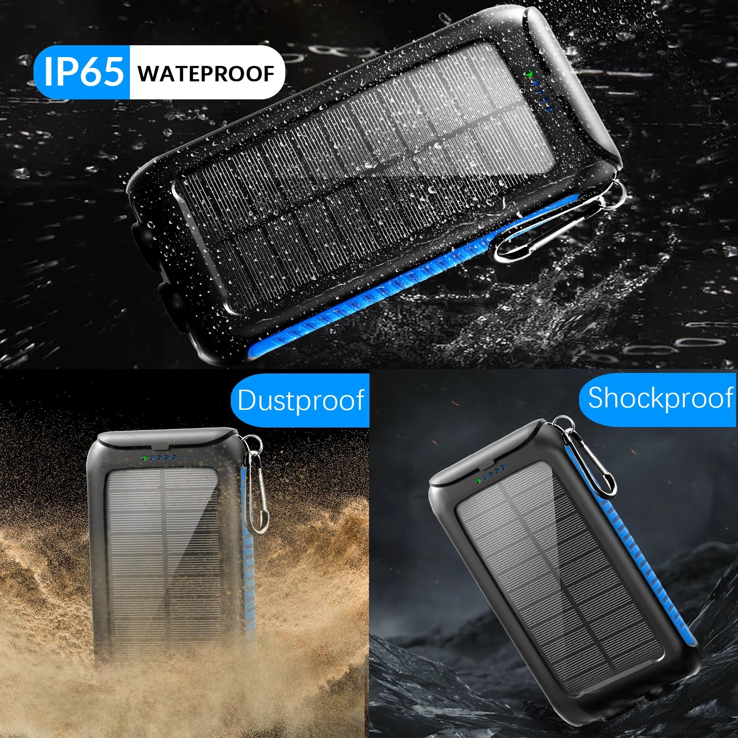 38800mAh Solar Power Bank Portable Charger