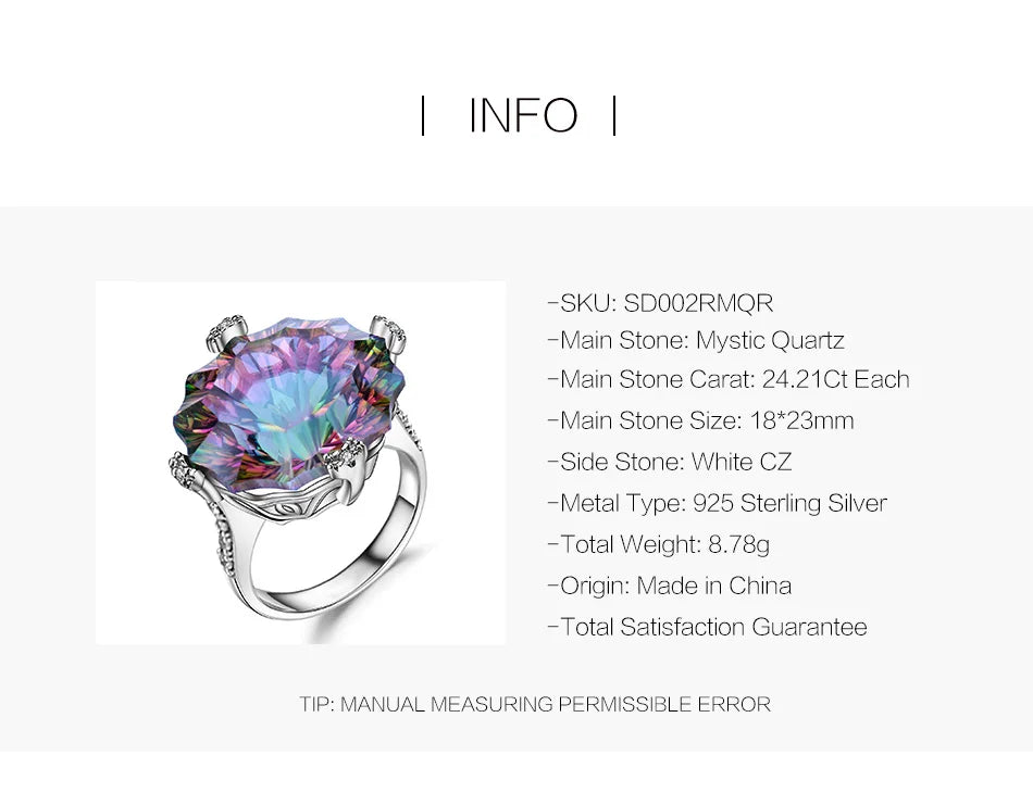 Natural Rainbow Mystic Quartz Cocktail
