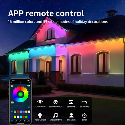 100FT 60 LEDs Permanent Outdoor Lights