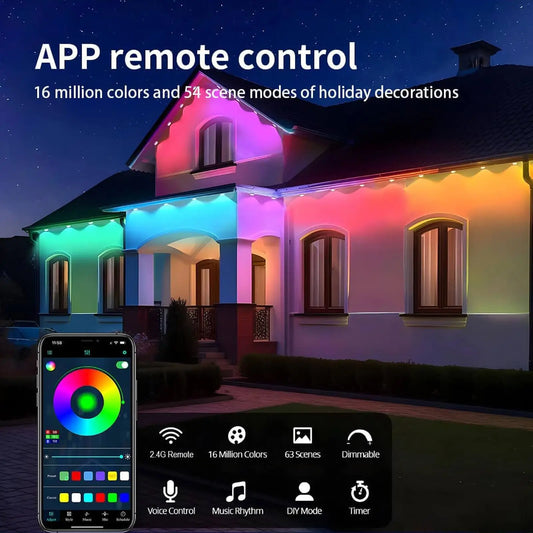 100FT 60 LEDs Permanent Outdoor Lights