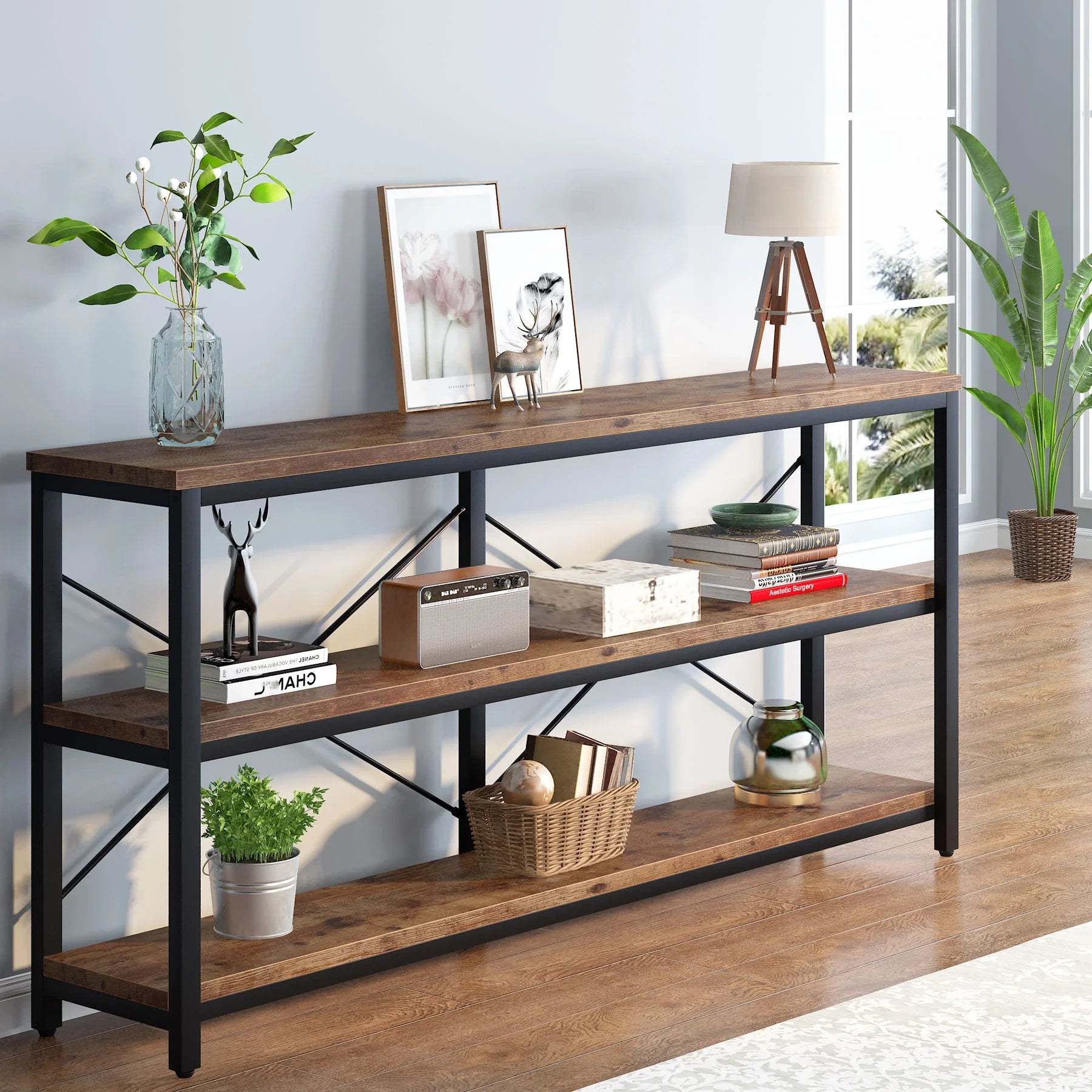 3-Tier Console Table, 70.9"