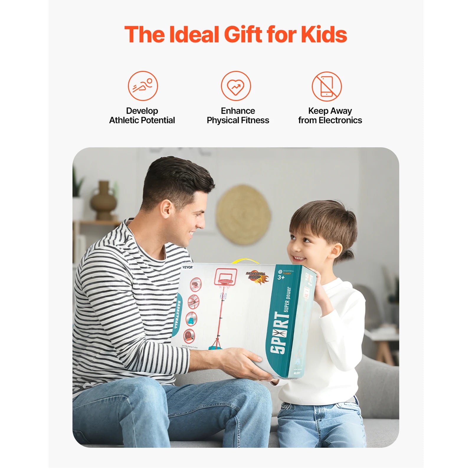 Toddler Adjustable Basketball Hoop