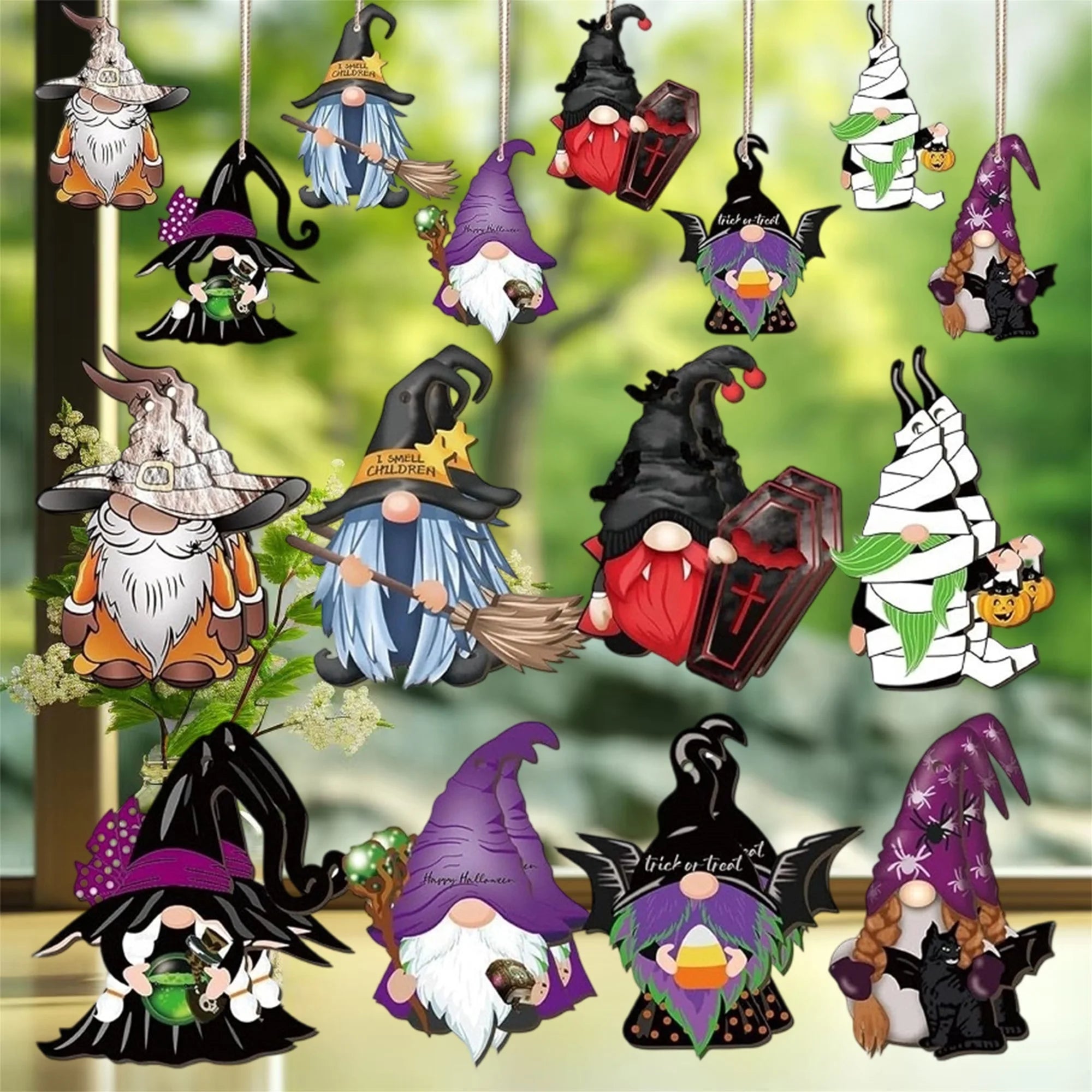 Halloween Gnome Decorations Set of 24