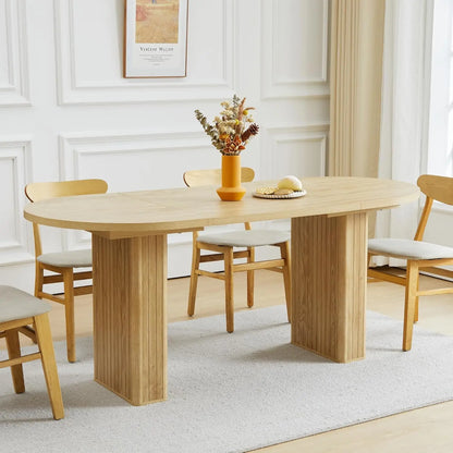 70.8 Inch Kitchen Dining Table for 4-6 People, Oval