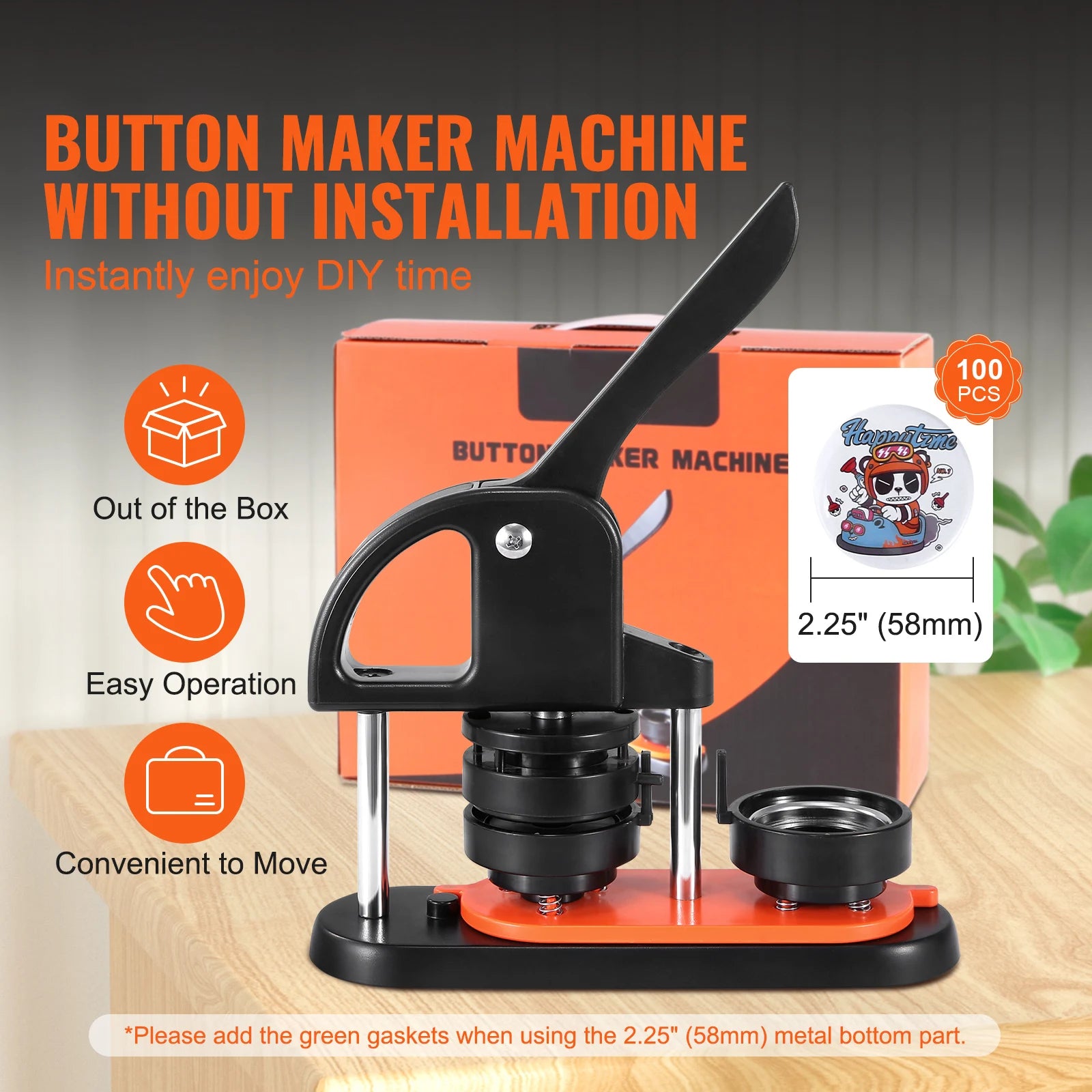 Button Maker 25/32/58 Pin Maker with Button Parts