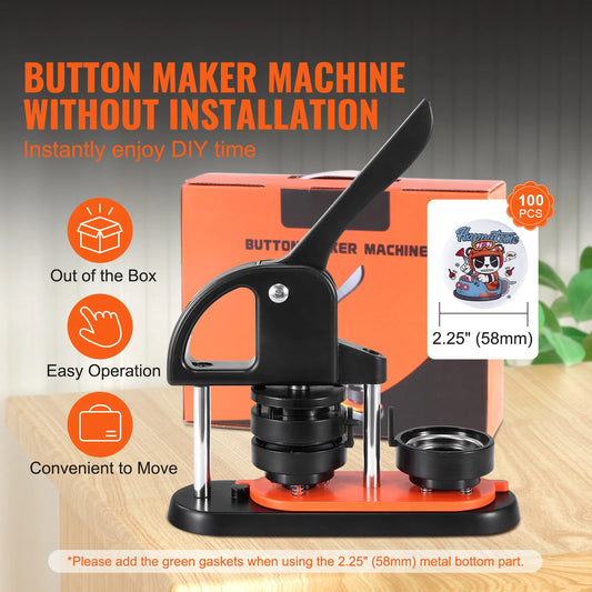 Button Maker 25/32/58 Pin Maker with Button Parts