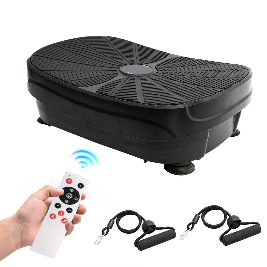 Vibration Plate Exercise Machine Whole Body Workout Power Vibration Shake Platform Fitness Lazy Slimming Resistance Bands