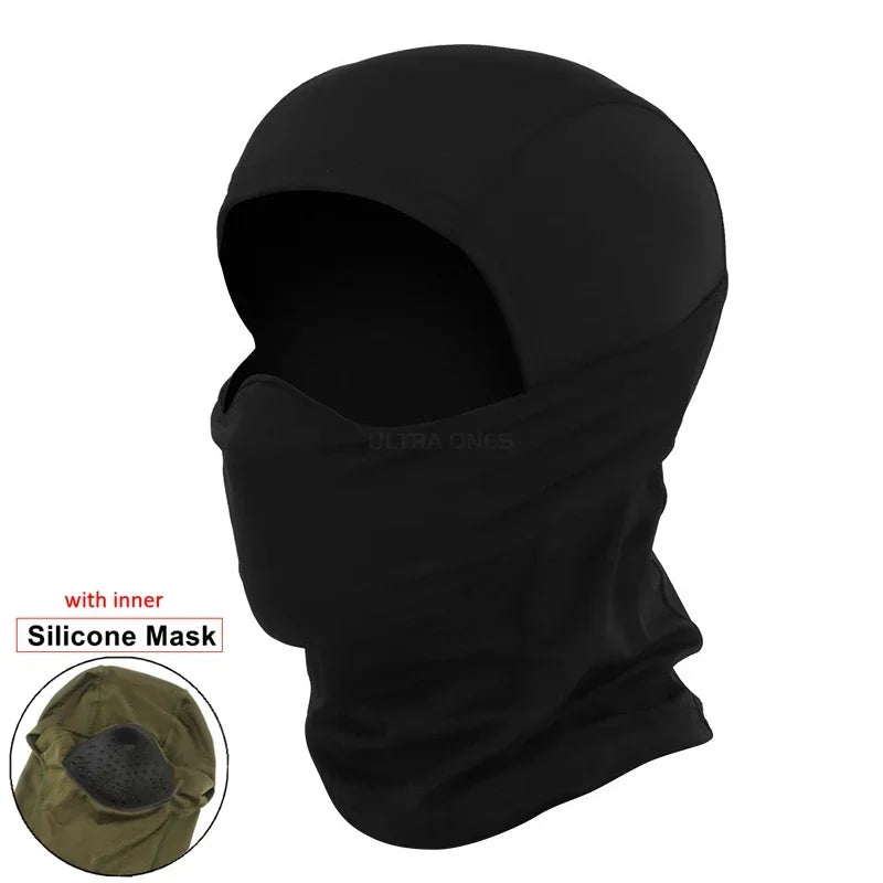 Tactical Mask Outdoor Balaclava Head Hood Silicone