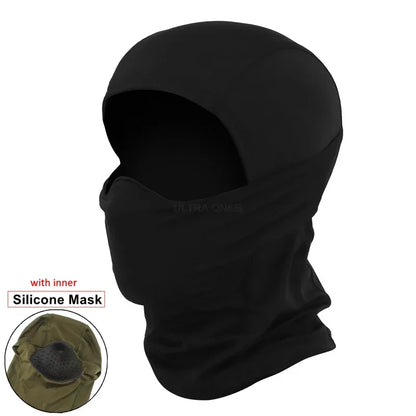 Tactical Mask Outdoor Balaclava Head Hood Silicone