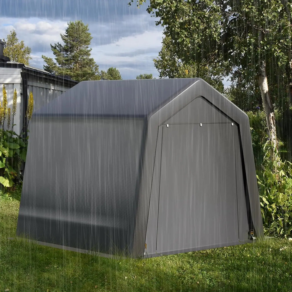 Grey Outdoor Storage Shed