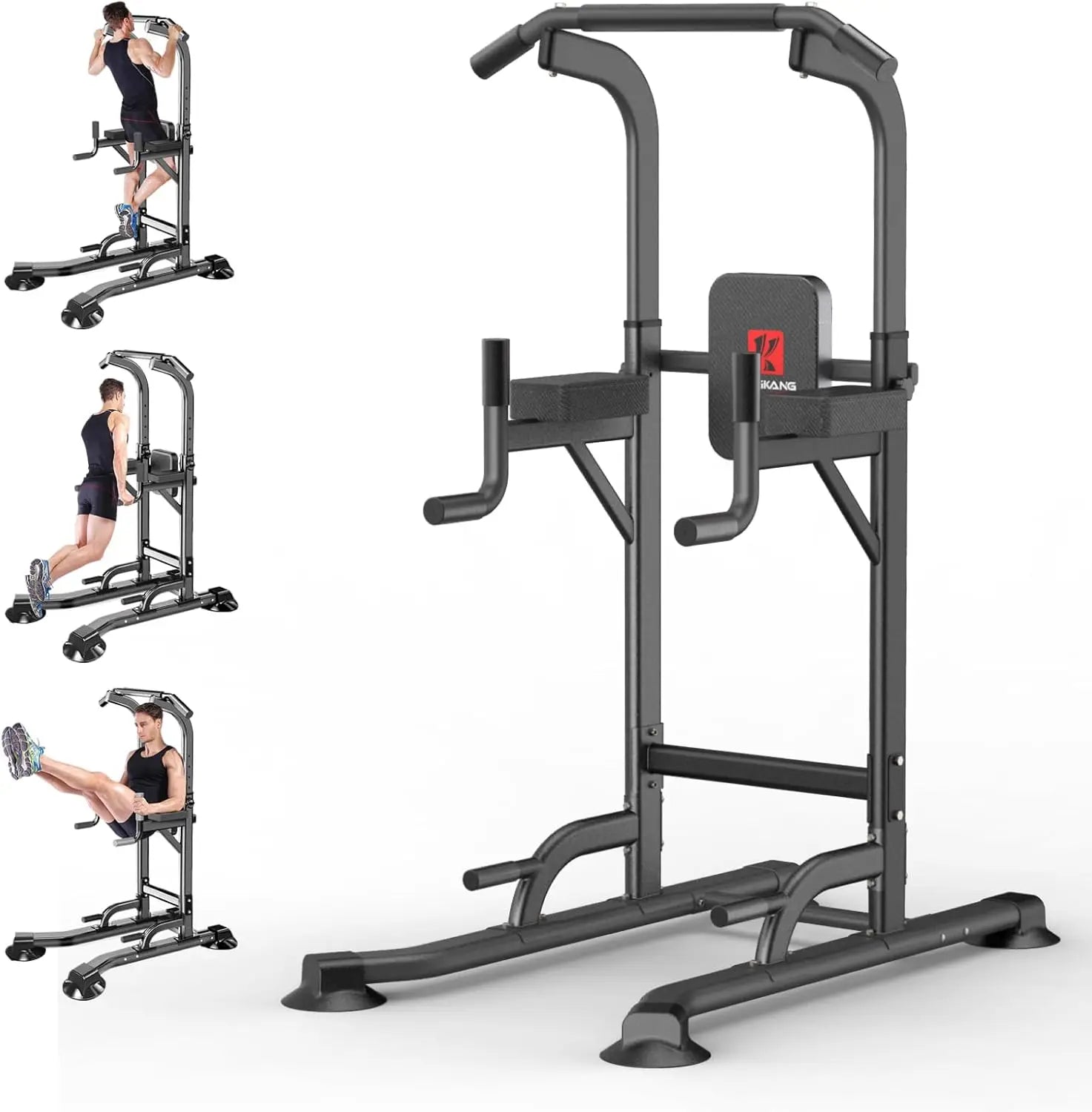 Adjustable Height Pull Up & Dip Station Multi-Function Home Strength Training