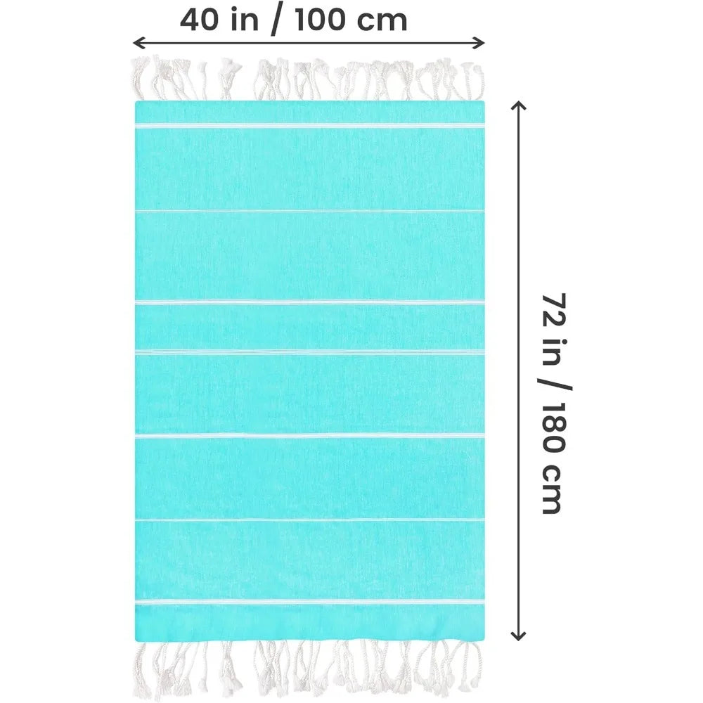 Pack of 2 Turkish Beach Towel, 40 by 72 Inches