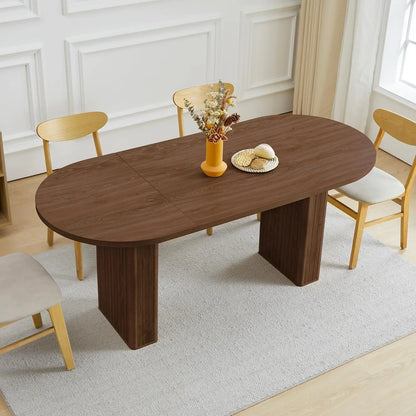 70.8 Inch Kitchen Dining Table for 4-6 People, Oval
