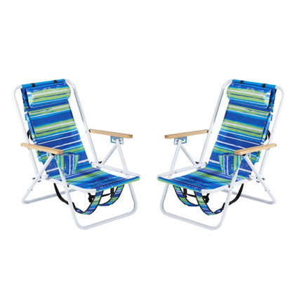 2PCS/SET Folding Beach Chair for Adults