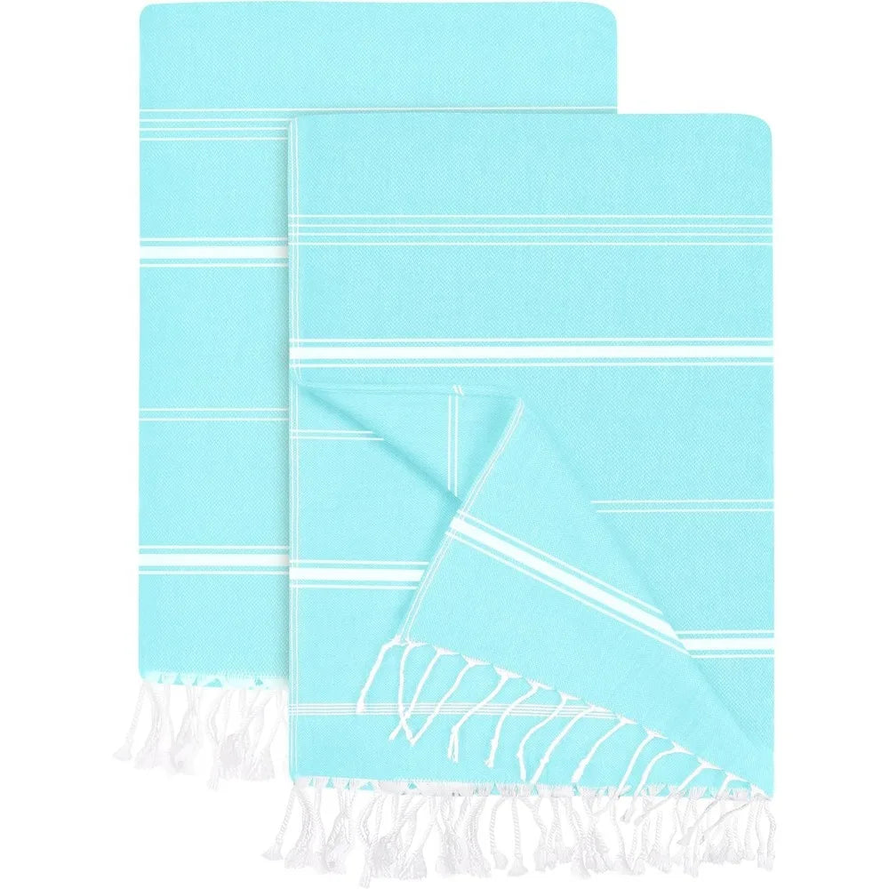 Pack of 2 Turkish Beach Towel, 40 by 72 Inches