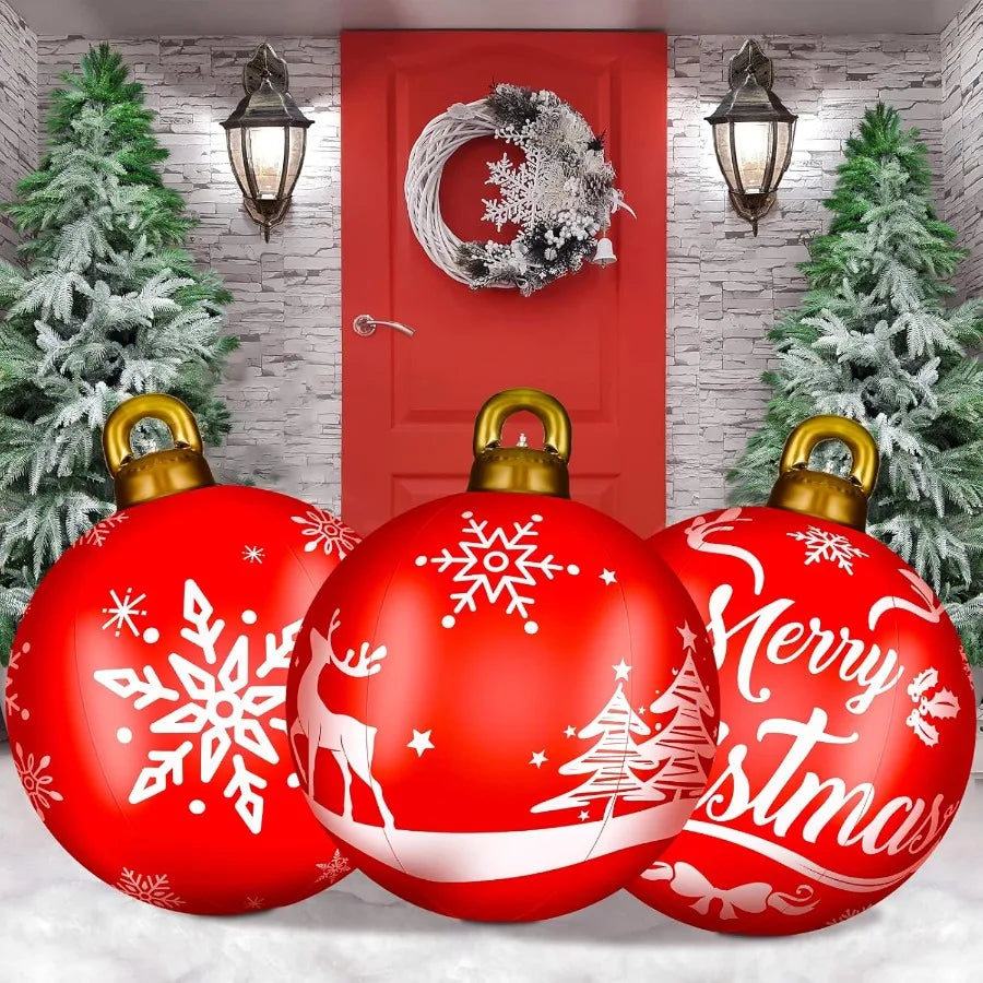 3 Pcs 32 Giant Inflatable Christmas Ball
