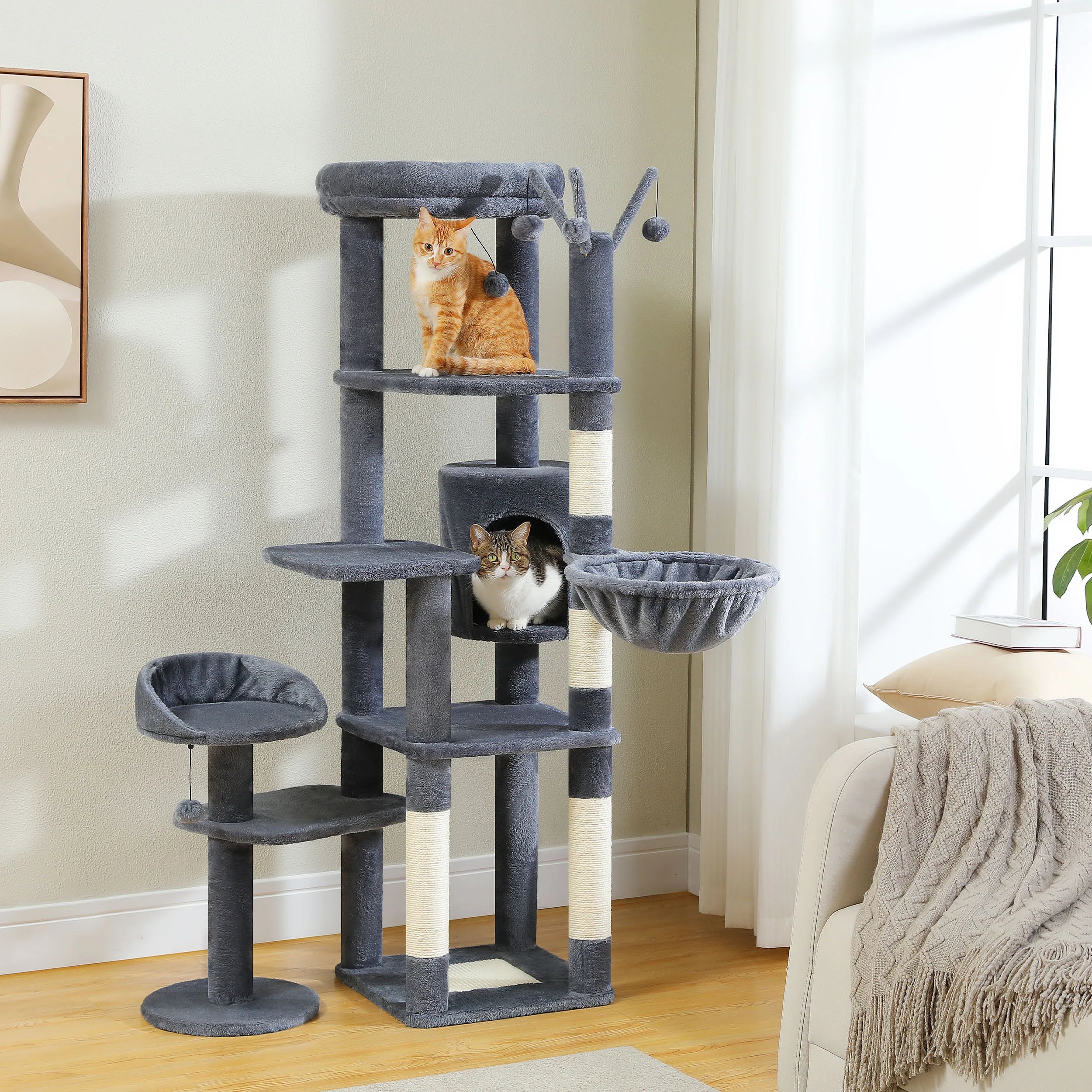 Multi-Level Cat Tree with Scratching Post