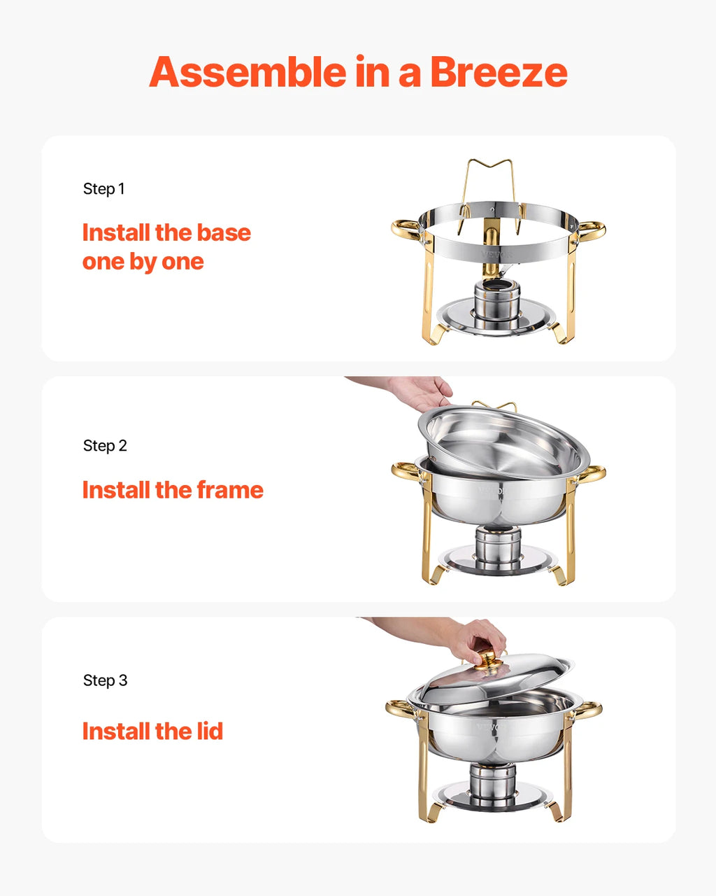 4 Pack Chafing Dish Buffet Set