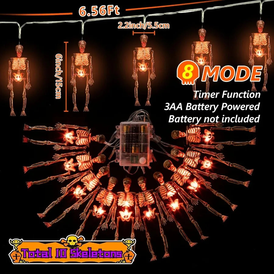 Halloween Skeleton Skull Lighted Holiday Displays