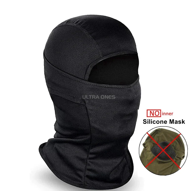 Tactical Mask Outdoor Balaclava Head Hood Silicone