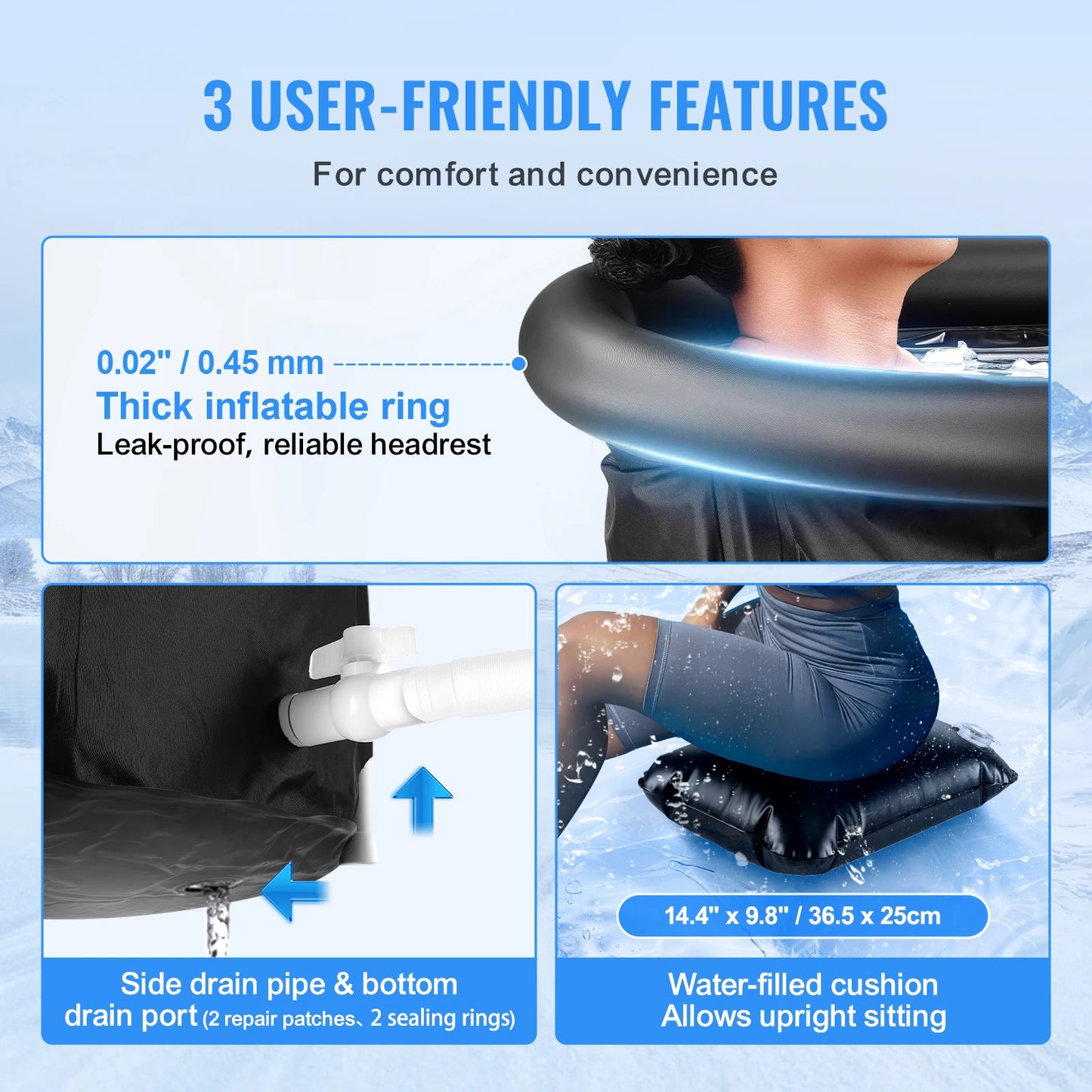 Ice Bath Tub Cold Water Therapy Plunge Tub