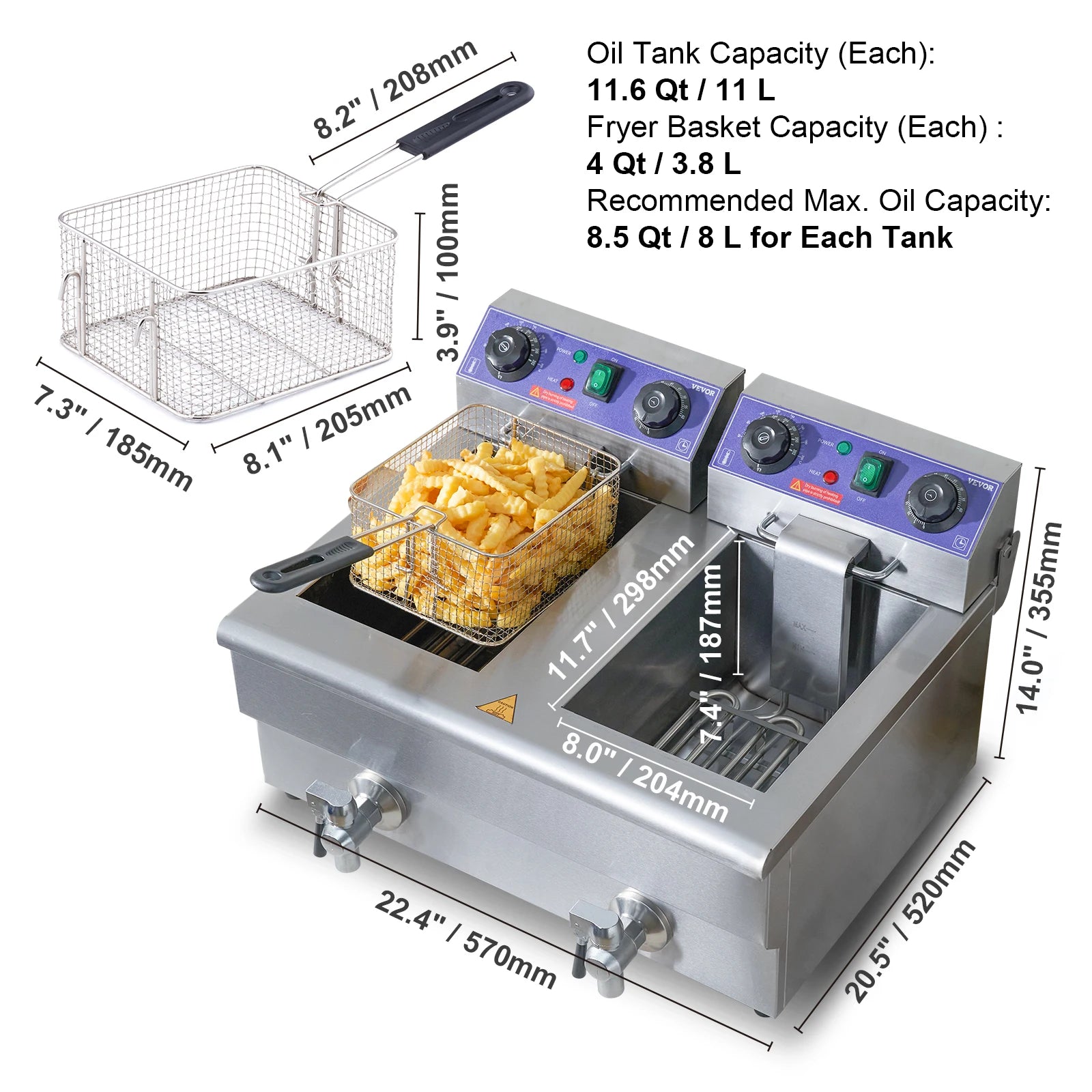 12L Electric Deep Fryer