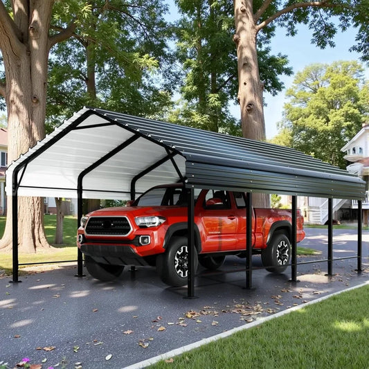 12 x 20 FT Metal Carport, Heavy Duty Carport Canopy