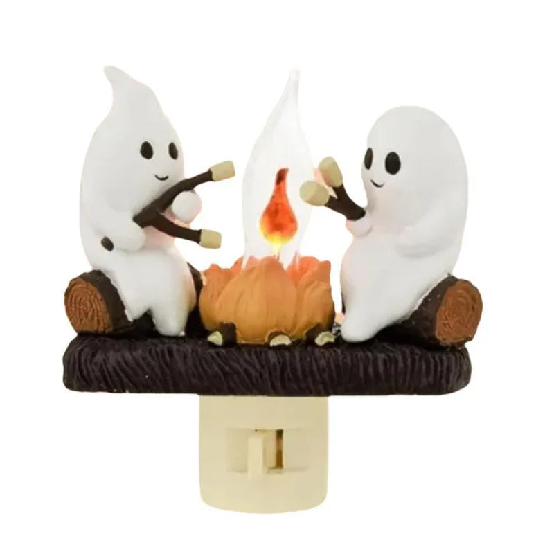 Halloween Ghost Campfire Fire Marshmallow Night Light