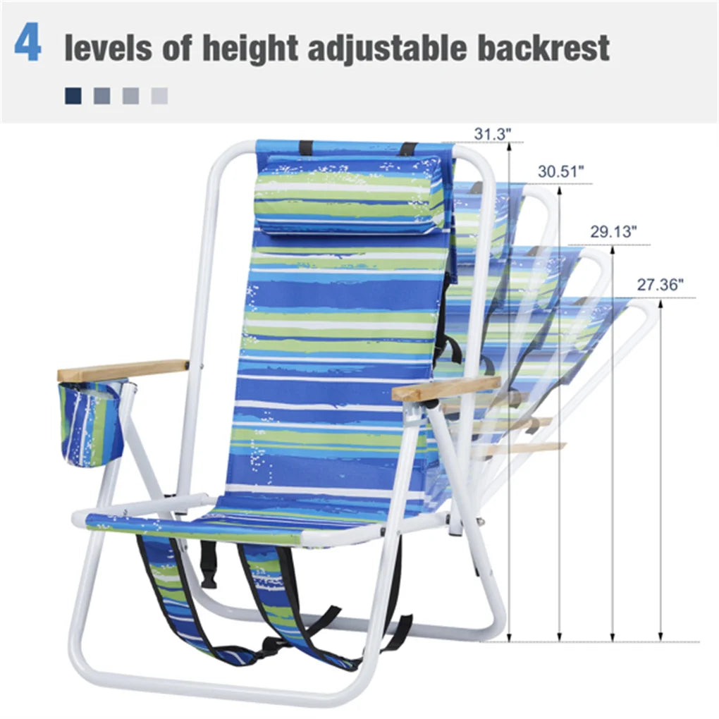 2PCS/SET Folding Beach Chair for Adults