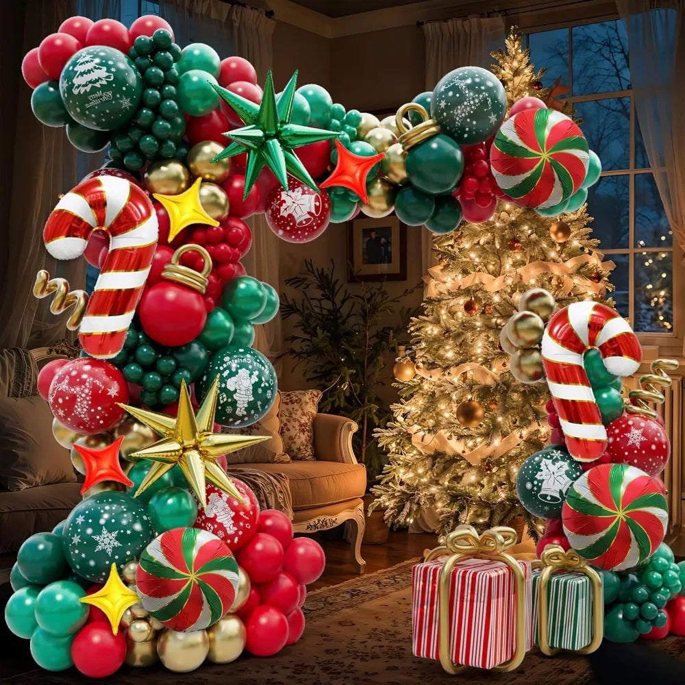 182 PCS Gingerbread Holiday Balloon Arch Kit