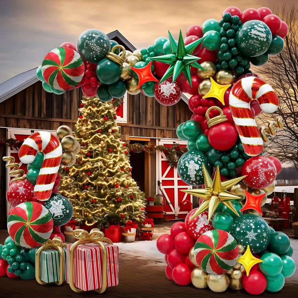 182 PCS Gingerbread Holiday Balloon Arch Kit