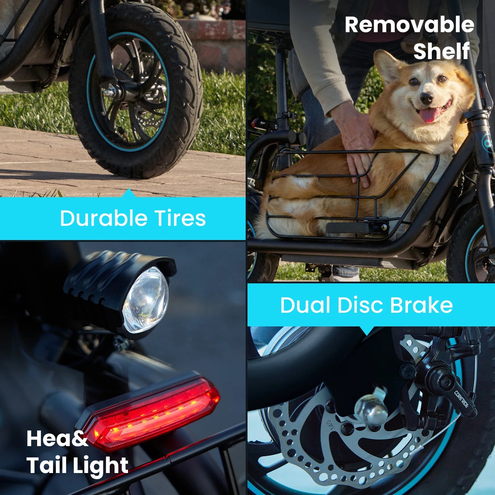 Electric Scooter with Basket for Pet