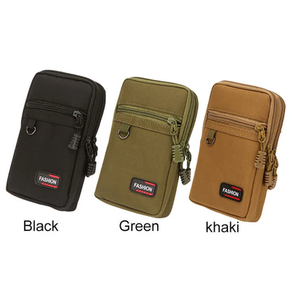 7 Inch Phone Pouch Belt Waist Bag Portable Men Coin Phone Organizer Bag Nylon Wear-resistant for Outdoor Camping Hunting