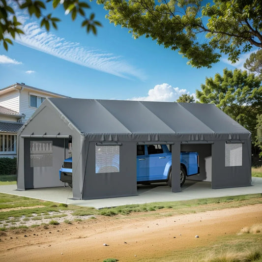 Carport 25x13ft Heavy Duty Canopy Storage Shed