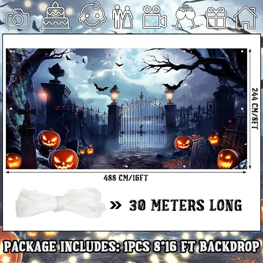 Halloween Garage Door Banner Large
