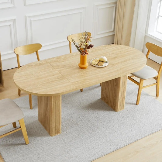 70.8 Inch Kitchen Dining Table for 4-6 People, Oval