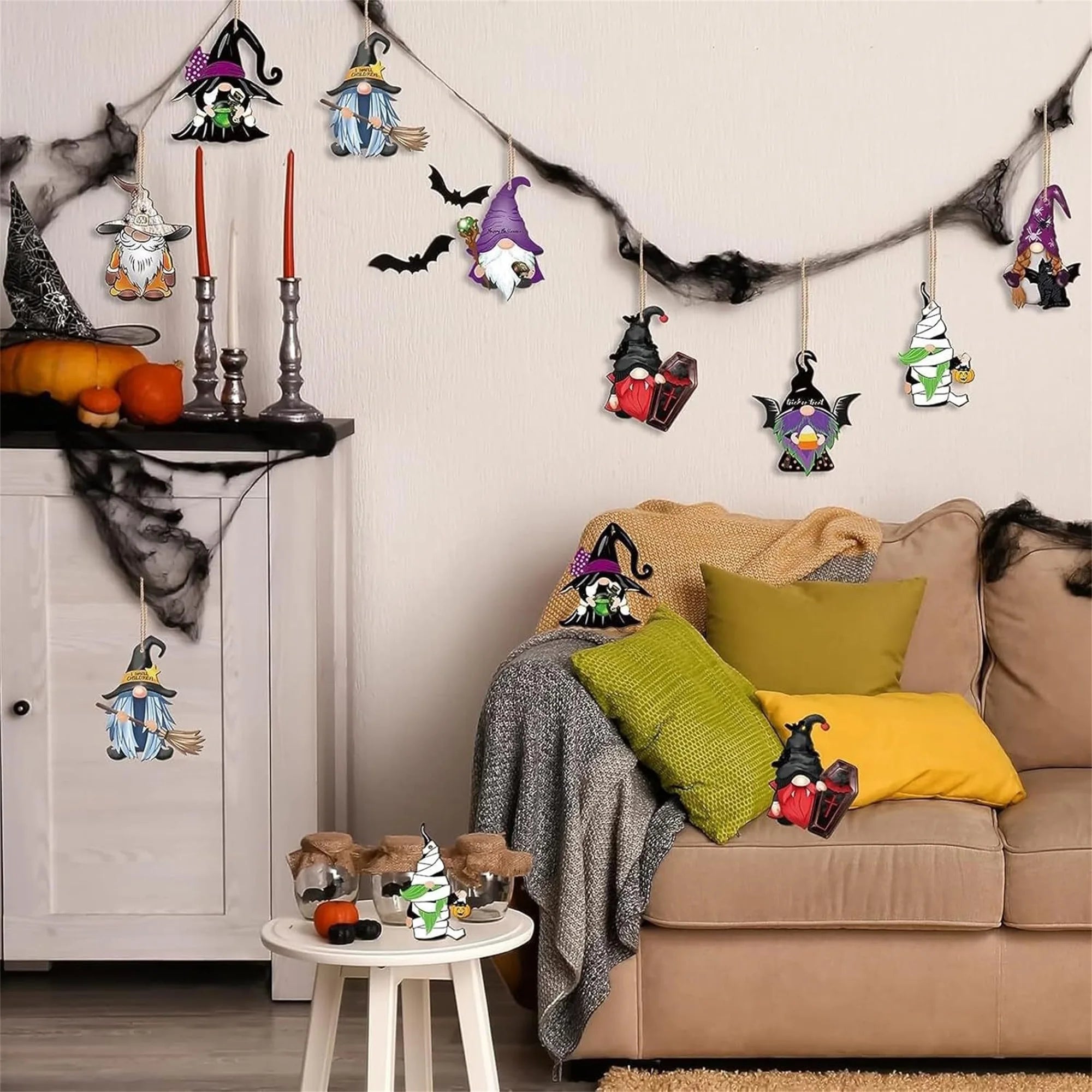 Halloween Gnome Decorations Set of 24