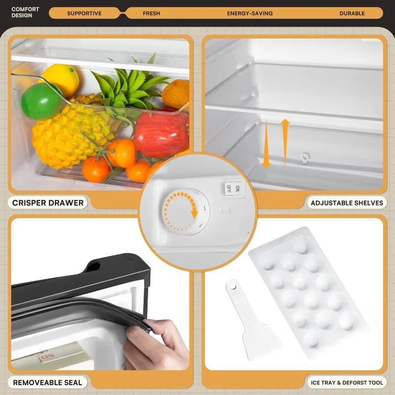 4.5 Cu.Ft Mini Fridge with Freezer