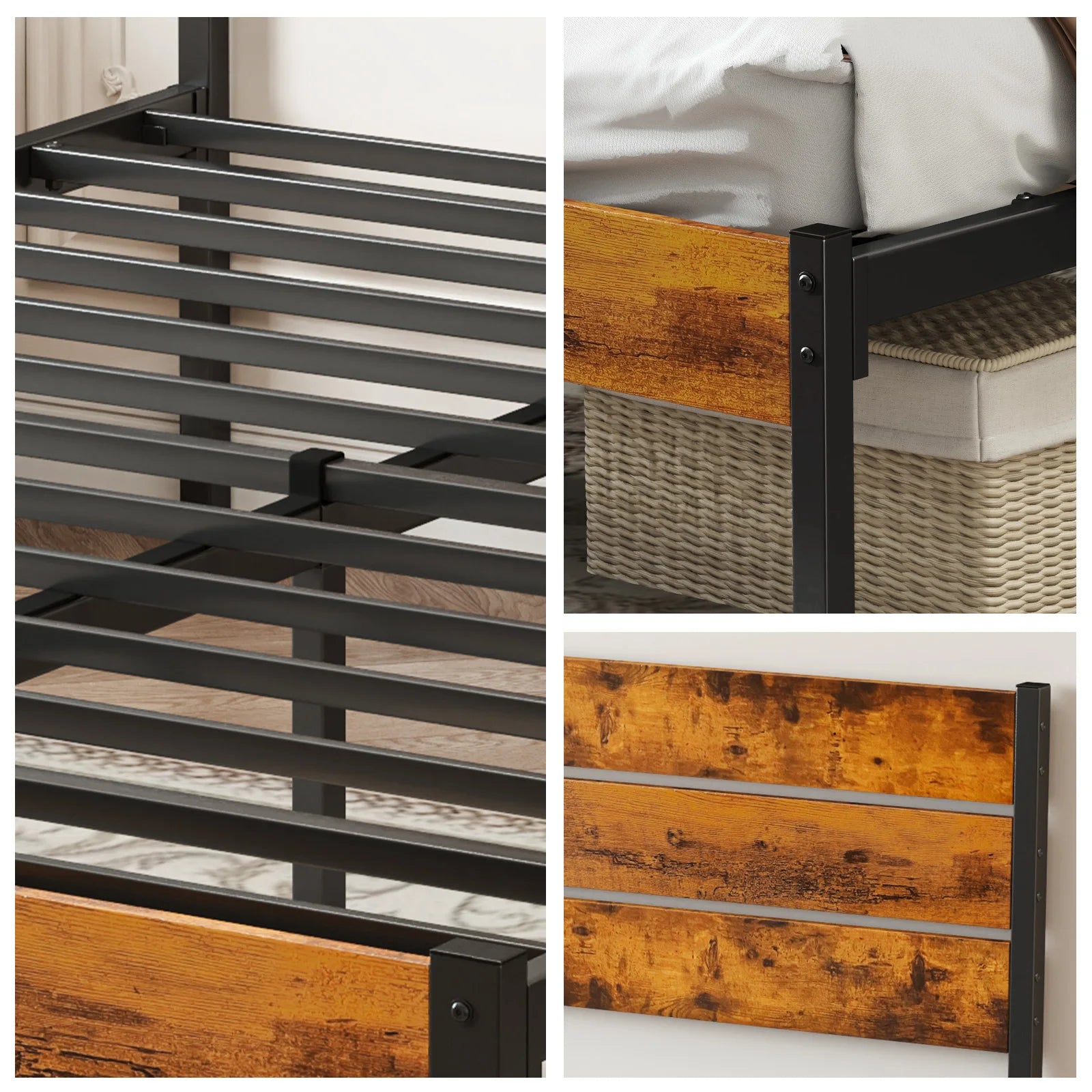 Queen Size Metal Platform Bed Frame