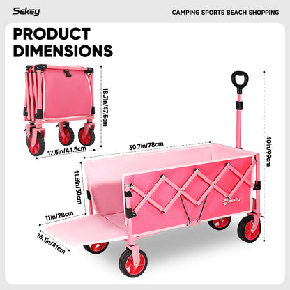 52" Extender Folding Collapsible Wagon Carts