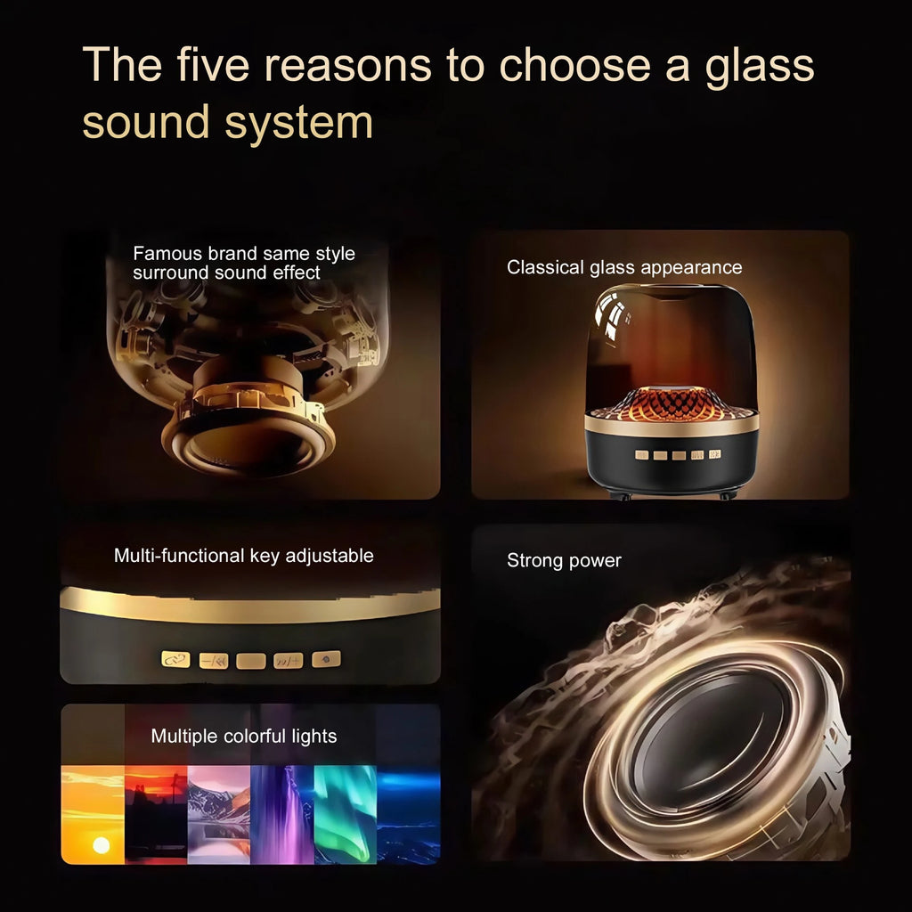 5th Glass Bluetooth Speaker Subwoofer
