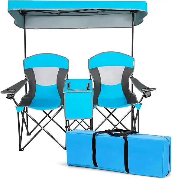 Double Camping Chair with Canopy