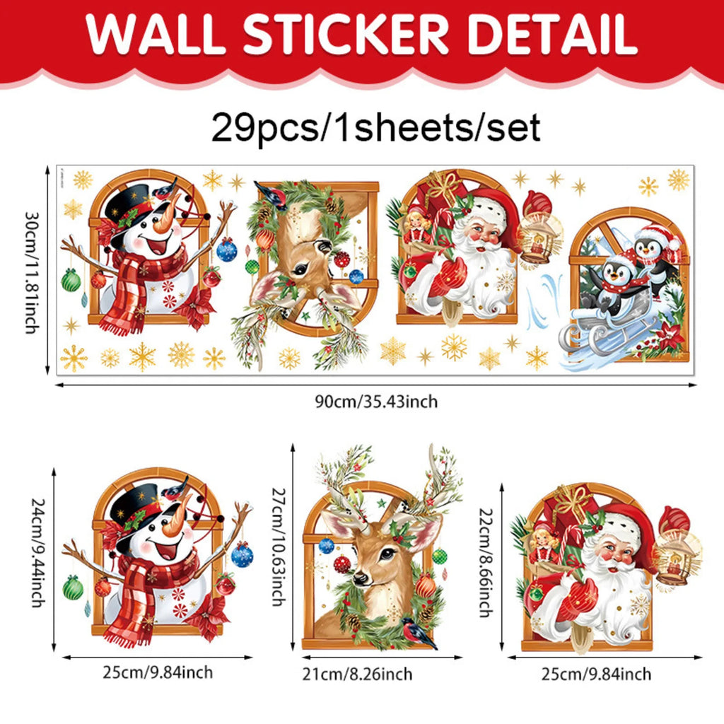 Christmas Holiday Party Decoration Window Stickers