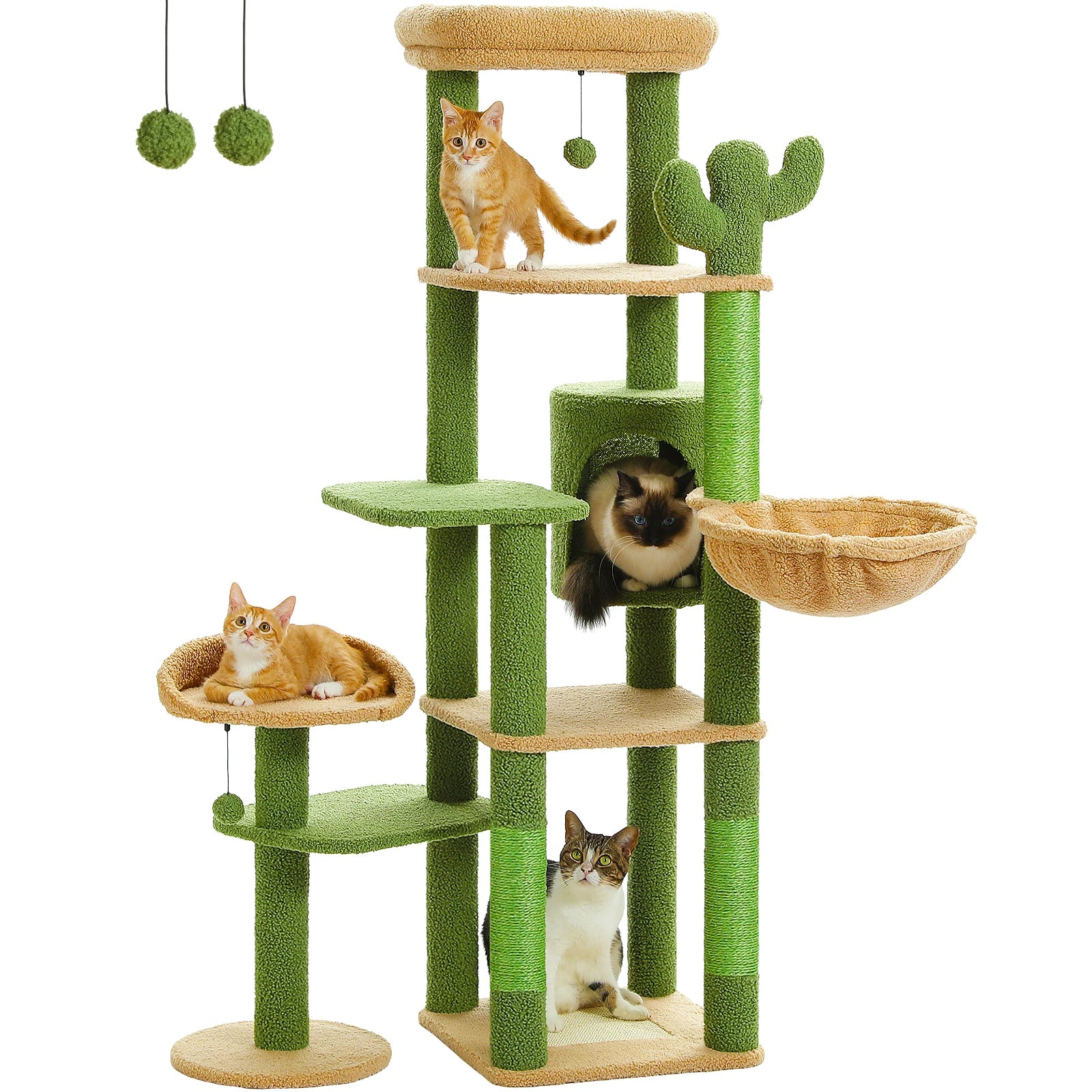 Multi-Level Cat Tree with Scratching Post