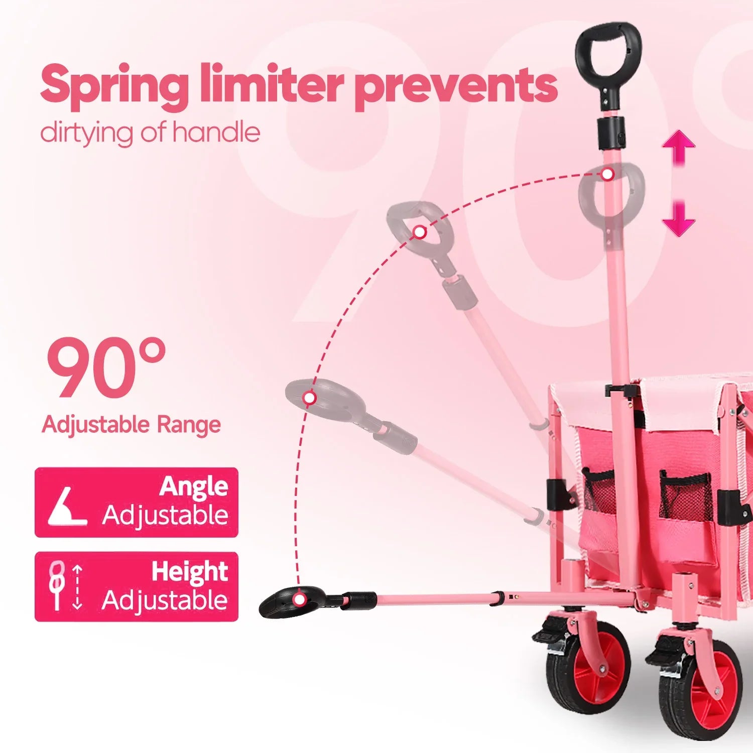 52" Extender Folding Collapsible Wagon Carts