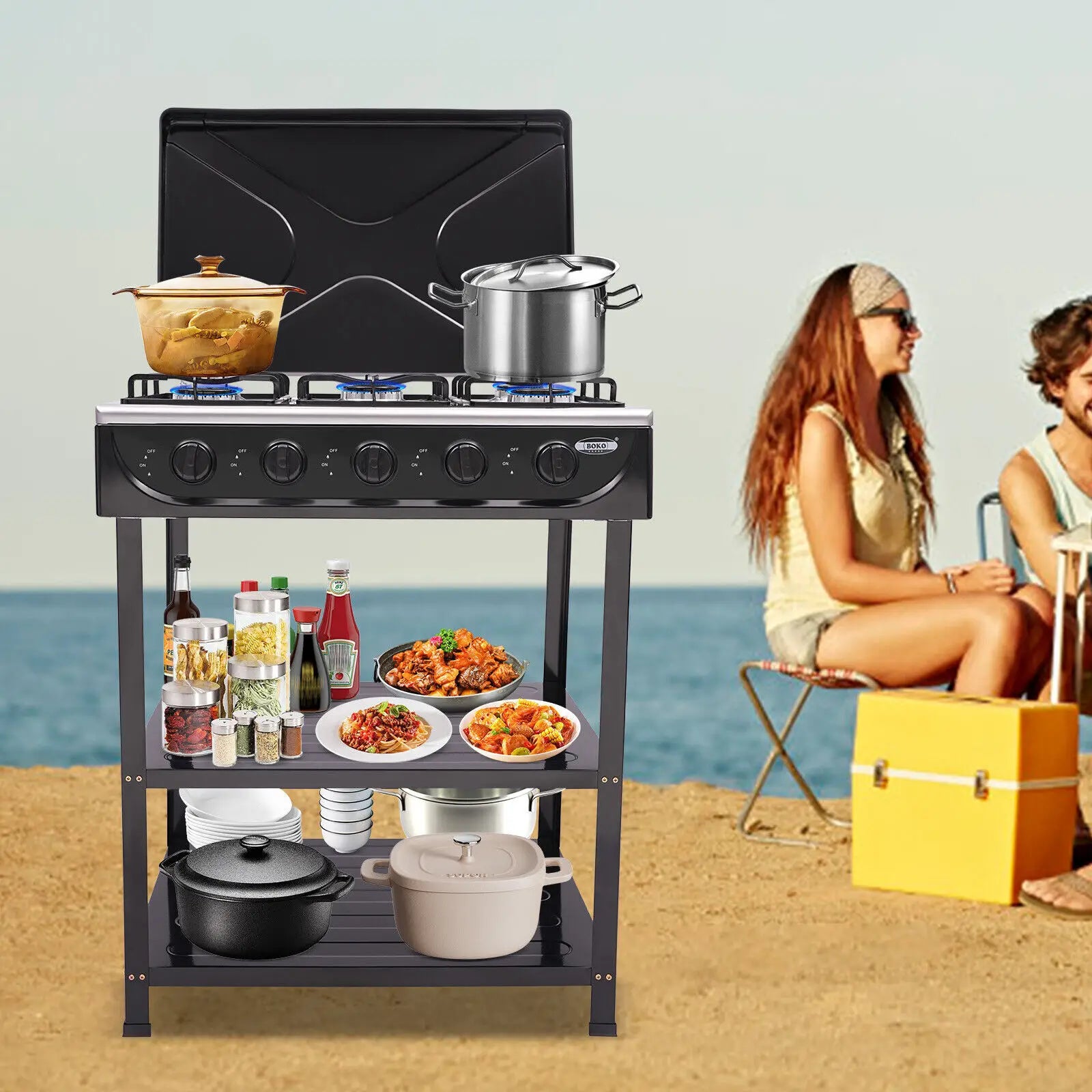 5-Burner Gas Stove Outdoor